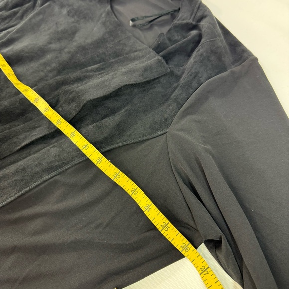 NEW Calvin Klein Vegan Suede Front asymmetrical zip jacket with stretchy back 2X - Picture 8 of 11